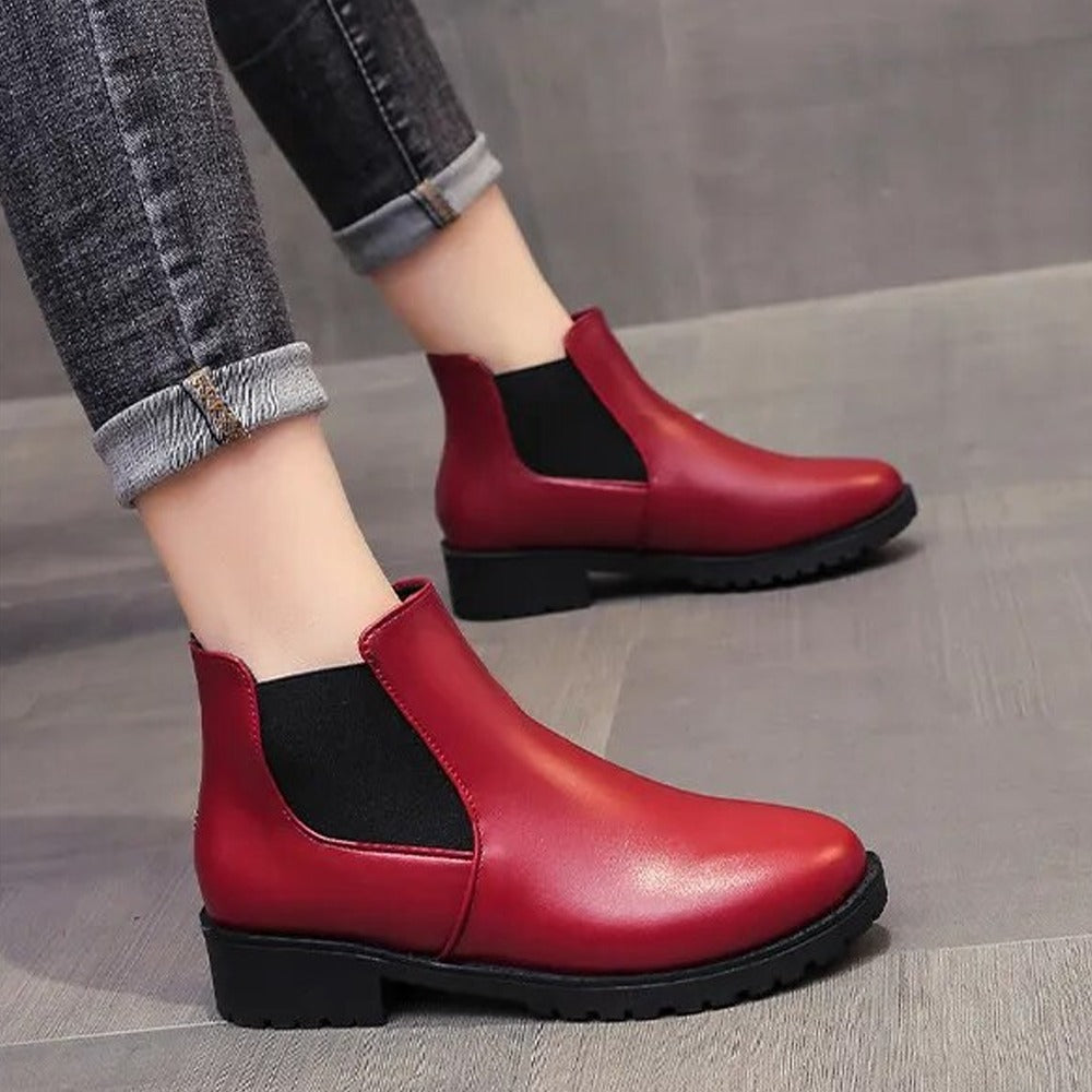 Party Wear Fashion Solid Color Slip On Boots for Women