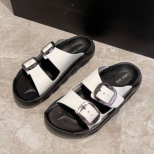 Summer Fit Fashion Casual Flat Buckled Sandals for Women