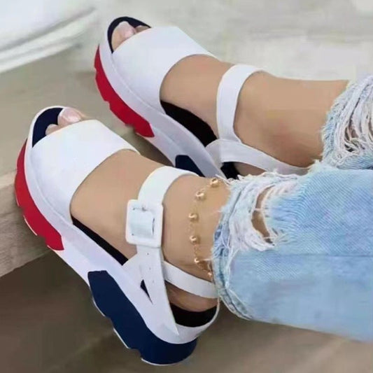 Peep Toe Platform Wedge Fashion Daily Wear Sandals for Women