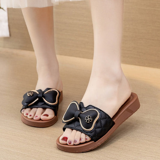 Bow Fashion Flat Slip-On Sandals for Women