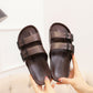 Platform Walking Double Buckle Slipper Sandals for Women