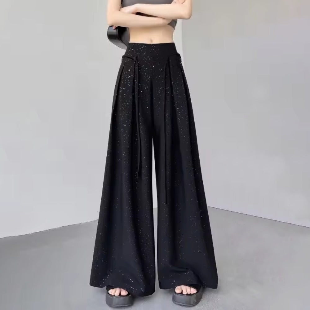 Wide Leg Suit Pleated Full Long Pant for Women