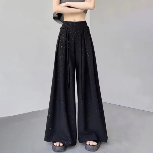 Wide Leg Suit Pleated Full Long Pant for Women