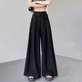 Wide Leg Suit Pleated Full Long Pant for Women