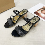 Low Heel Party Wear Fashion Sandals for Women