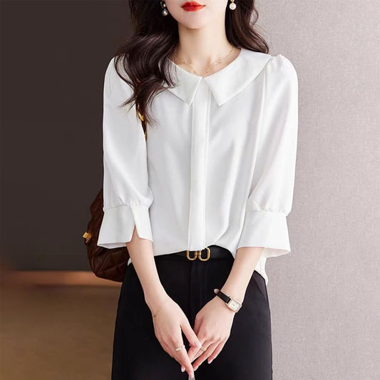 Solid Color Thin Full Sleeve Casual Wears for Women