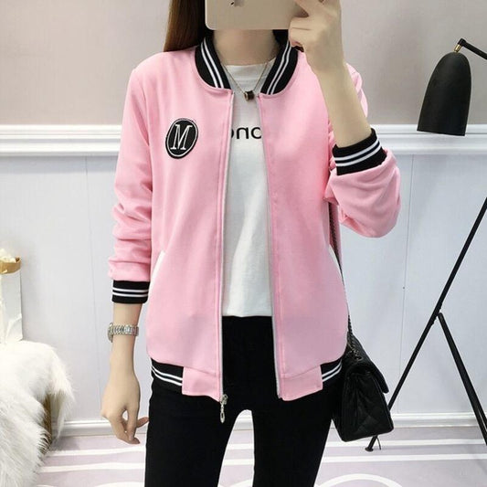 Sports Fit Baseball Fashion Jacket for Women