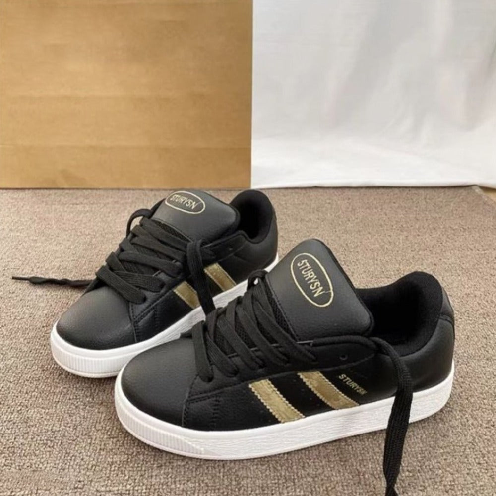 Attractive Style Thick Sole Lace Up Sneakers for Women