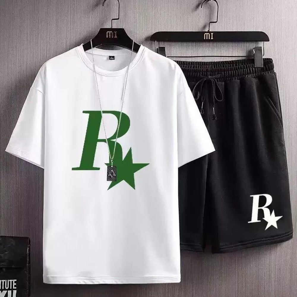 R Star Printed T-shirt & Shorts for Men