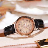 Leather Strap Stylish Analogue Wristwatch for Women