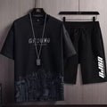 Graphics Printed Short Sleeve T-shirt & Shorts for Men