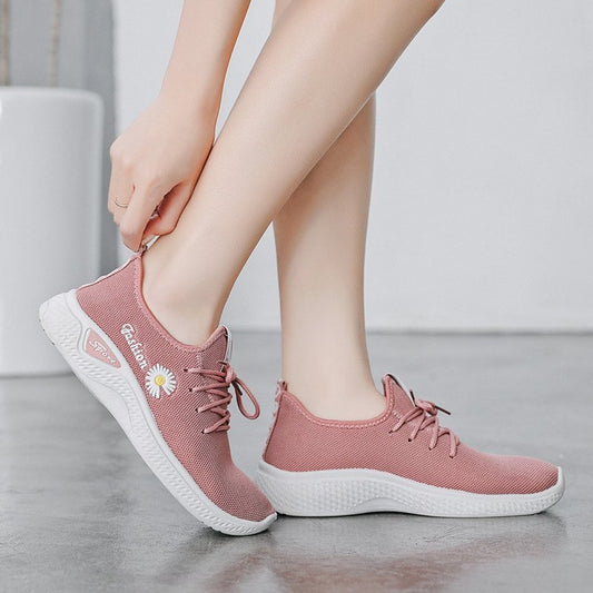 Mesh Solid Pattern Casual Sneaker Shoes for Women