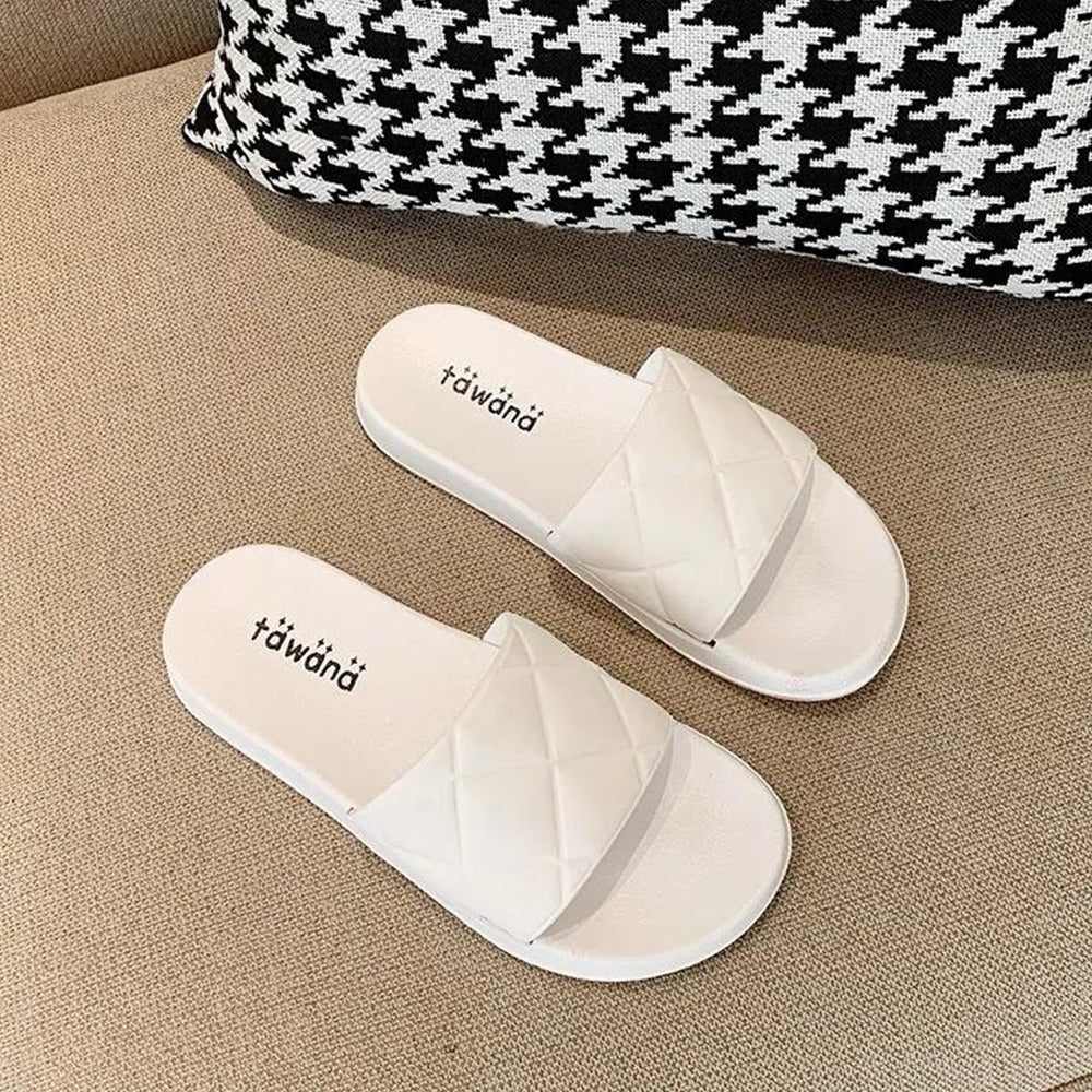 Elegant Slip-On Solid Flat Flip Flop Sandals for Women
