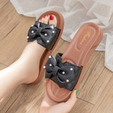 Flat Bow Styled Slipper Sandals for Women