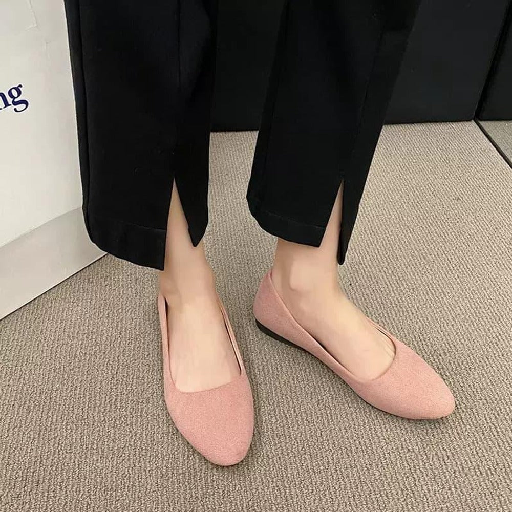 Flat Solid Color Pointed Toe Shoes for Women