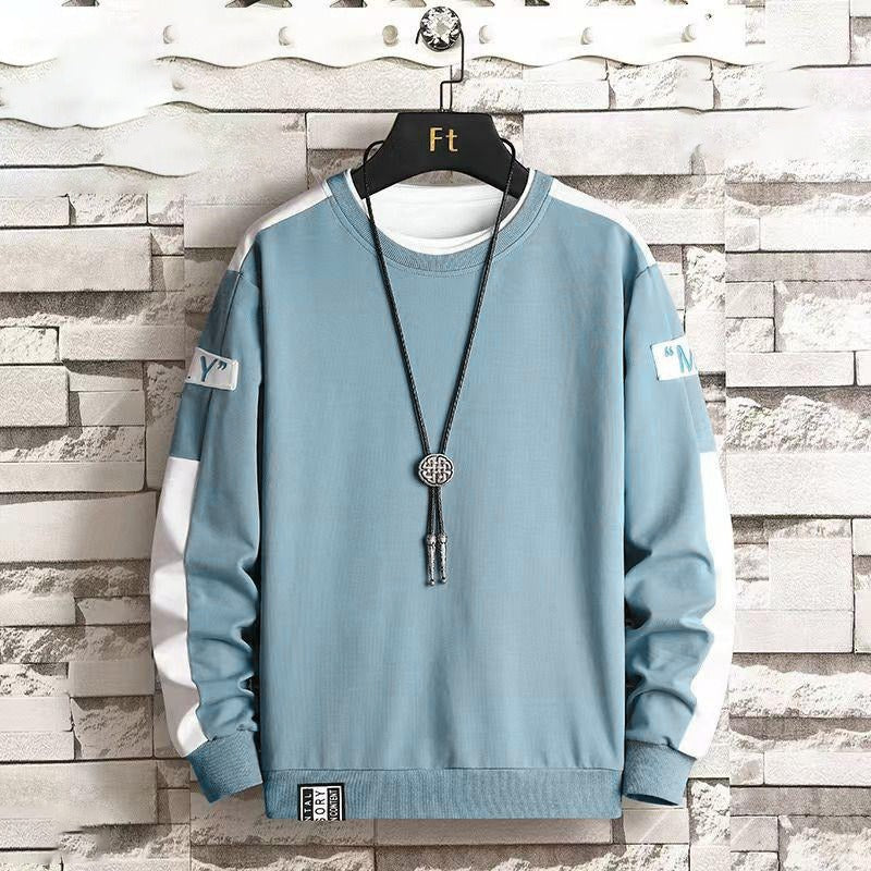 Full Sleeve Round Neck Dual Color Fashion Pullover for Men