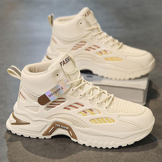 High Top Fashion Color Pattern Casual Sneakers for Men