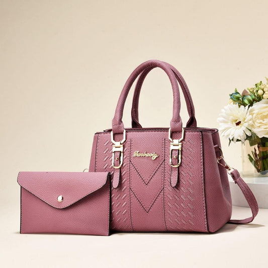 Embroidery Pattern Solid Hand Shoulder Bag & Purse for Women
