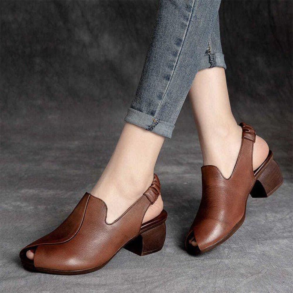 Fish Mouth Fashion Mid Heel Sandals for Women