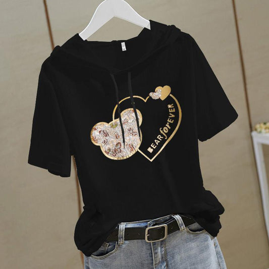 Love Printed Fashion Short Sleeve T-shirt for Women
