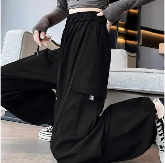 American Fashion Solid Cargo Long Pants for Women