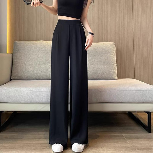 Solid Wide Leg Fashion Long Pants for Women