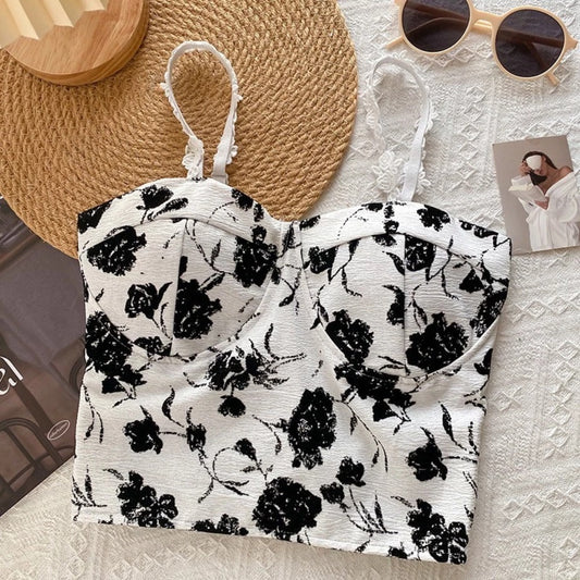Floral Design printed Crop Top for Women
