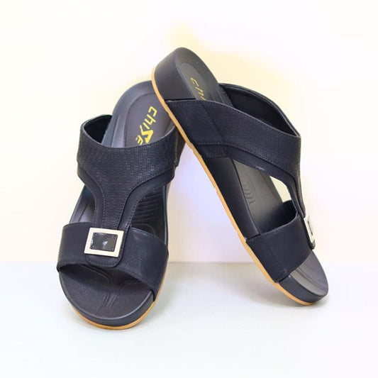 Solid Color Arab Fashion Flat Sandals for Men