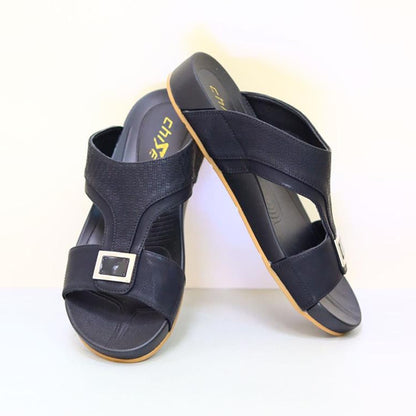 Solid Color Arab Fashion Flat Sandals for Men