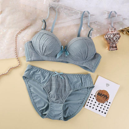 Embroidered Fashion Padded Bra & Panty for Women