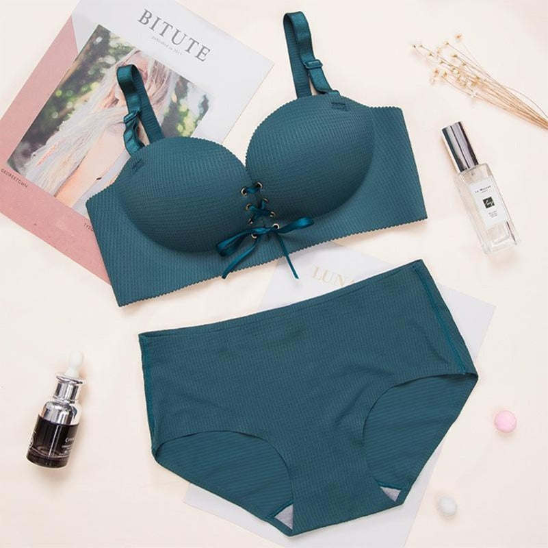 Solid Seamless Fashion Under Wear Bra & Panties for Women