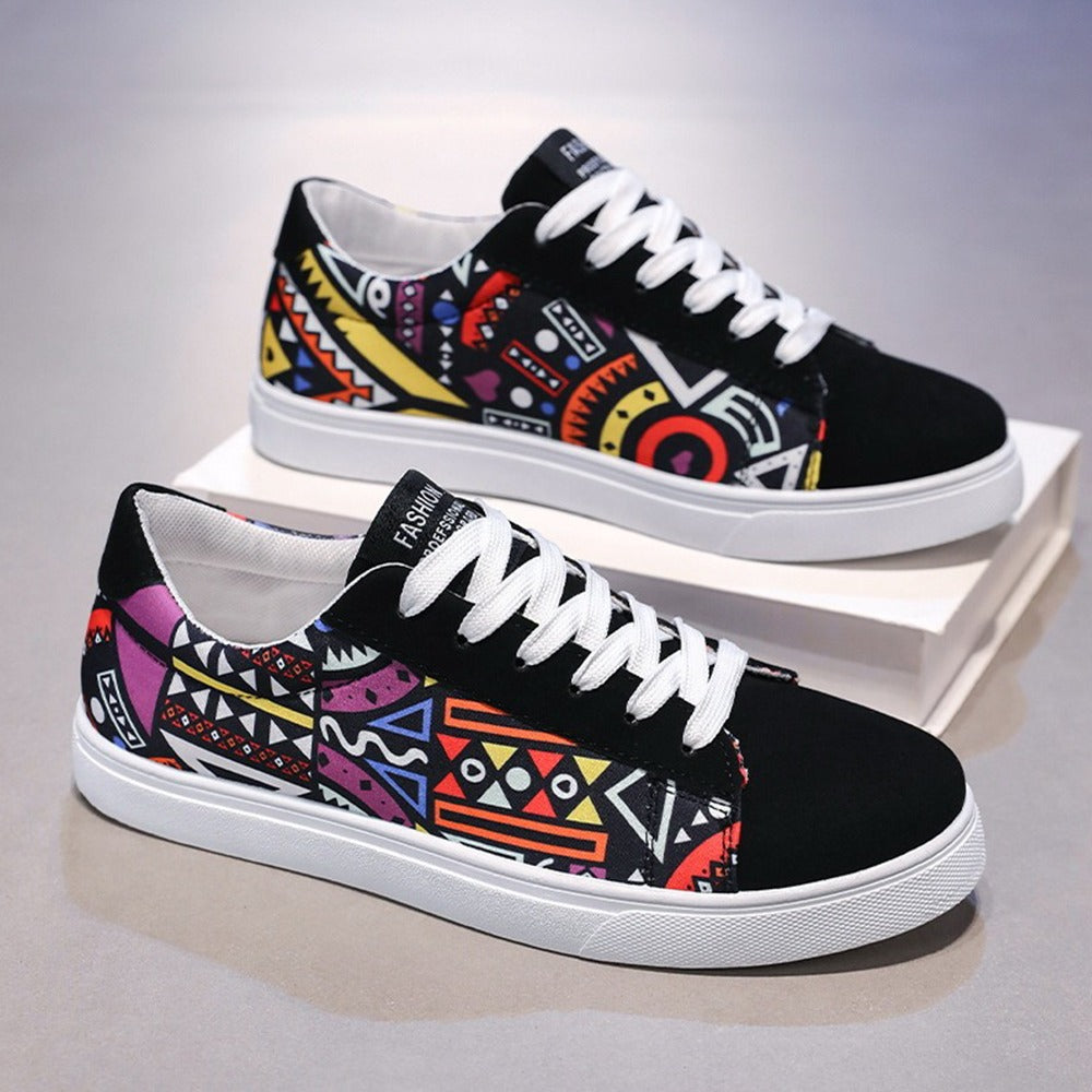 Graffiti Printed Fashion Sneaker Shoes for Men