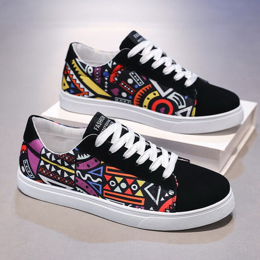 Graffiti Printed Fashion Sneaker Shoes for Men