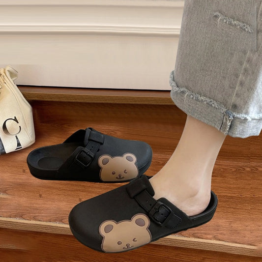 Bear Design Pattern Clogs sandals for Women