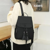 Solid College Wear Fashion Backpack Bag for Women