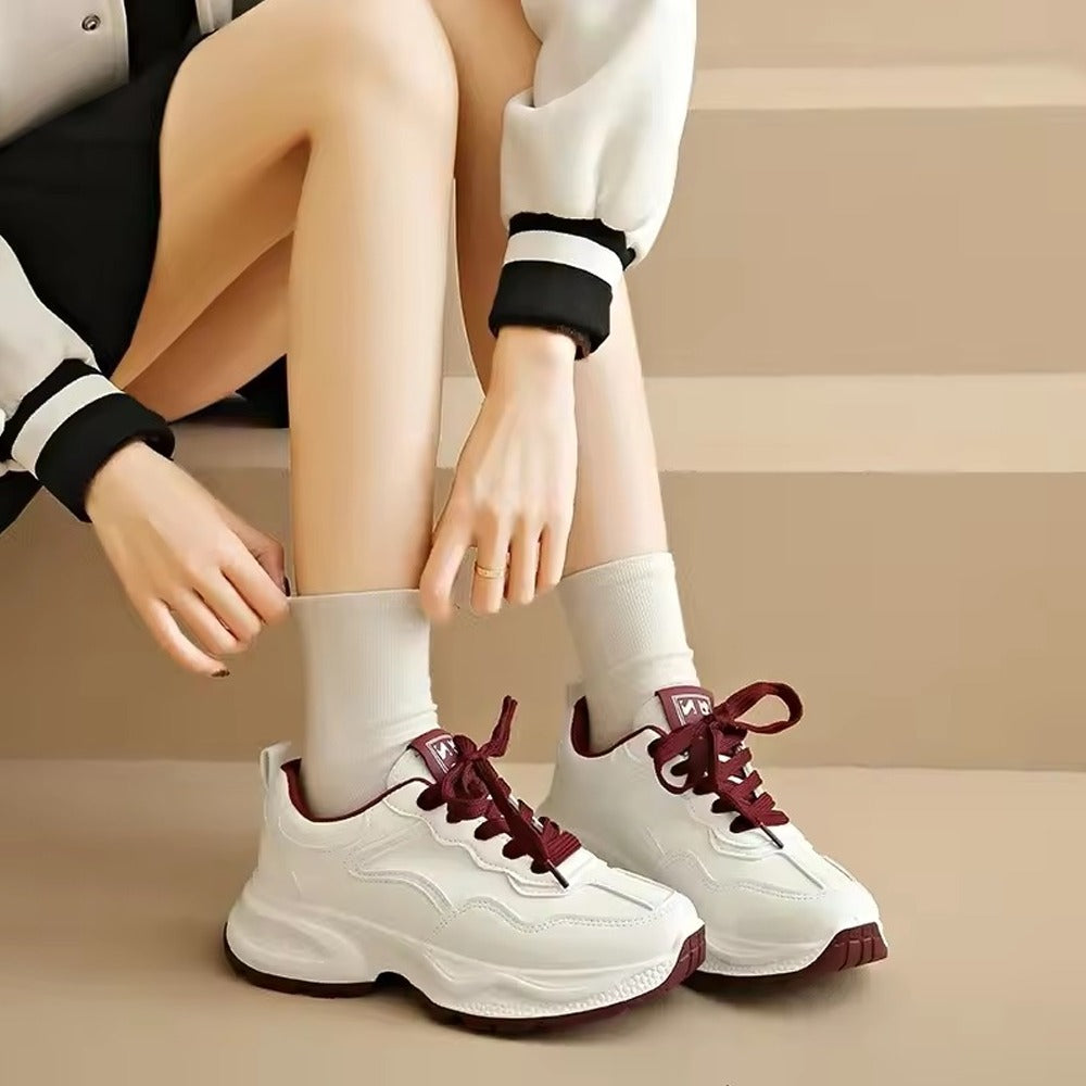 Lace Up Fashion Running Walking Sneakers for Women