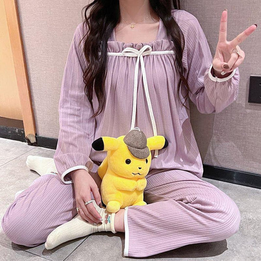 Solid Casual Pajama Top & Pant for Women