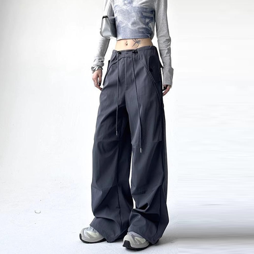 Korean Elastic Fashion Solid Cargo Pant for Women