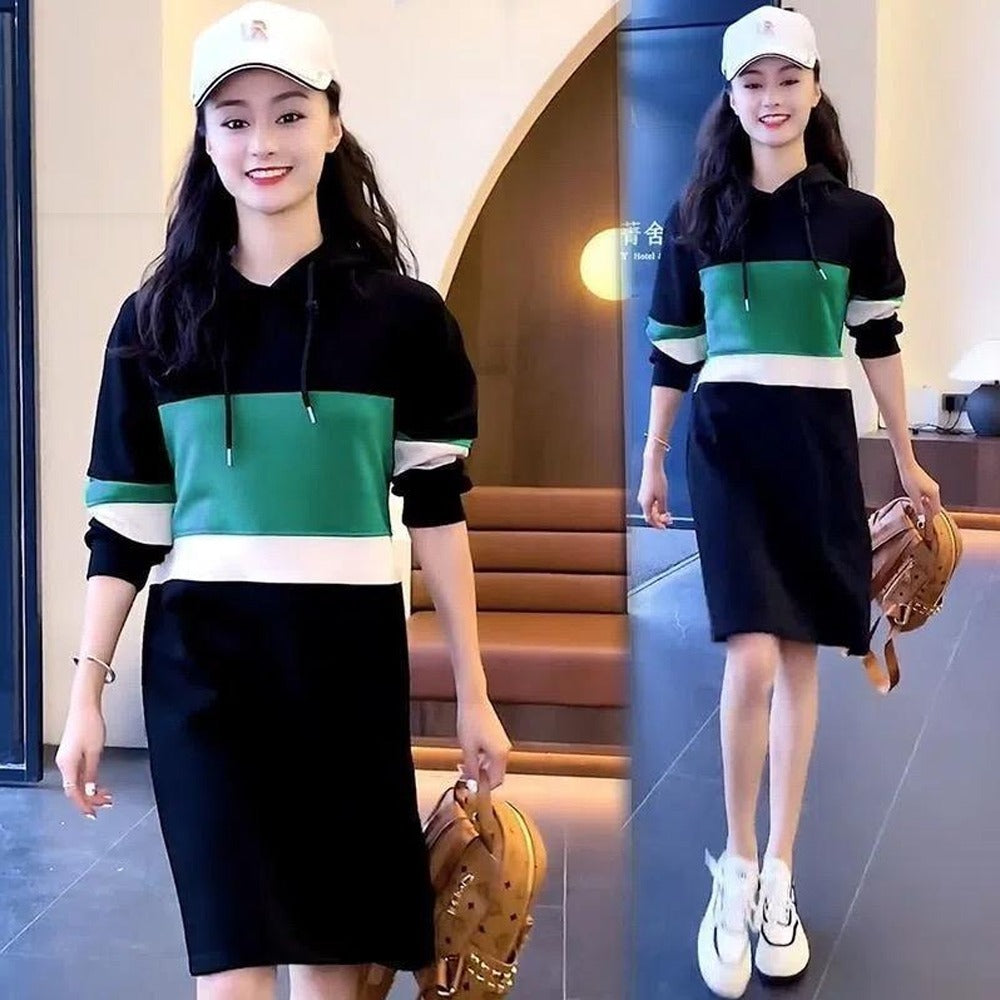 Multicolor Fashion Full Sleeve Bodycon Knee Length Dress for Women