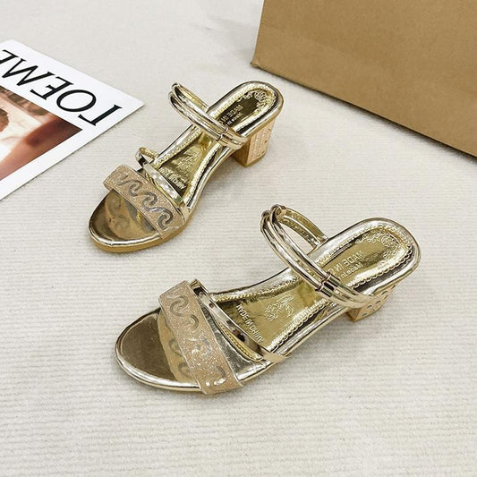Low Heel Party Wear Fashion Sandals for Women
