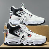 Text Printed High Top Fashion Sneaker Shoes for Men