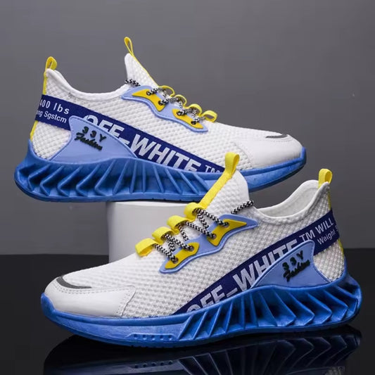 Latest Printed Fashion Breathable Lace Up Sneakers for Men