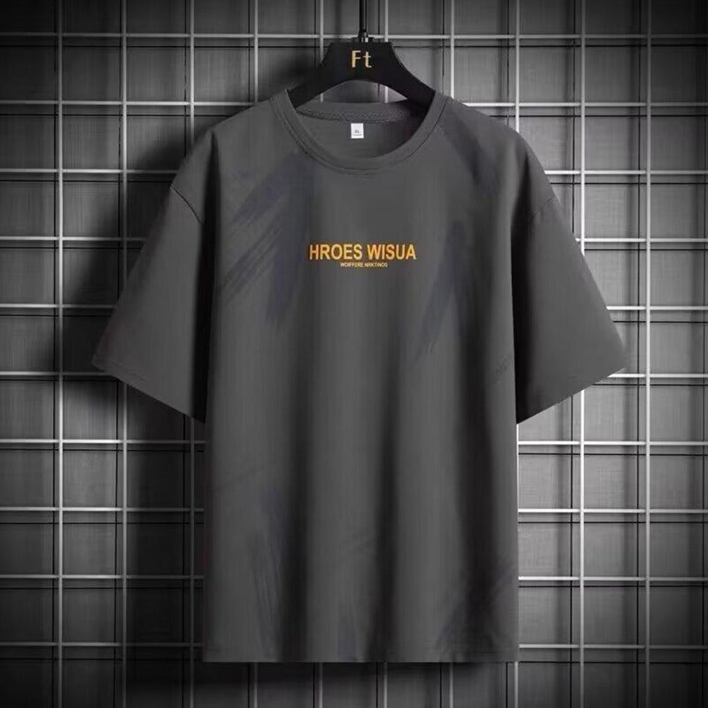 Text & Graphics Printed Fashion Solid T-shirt for Men