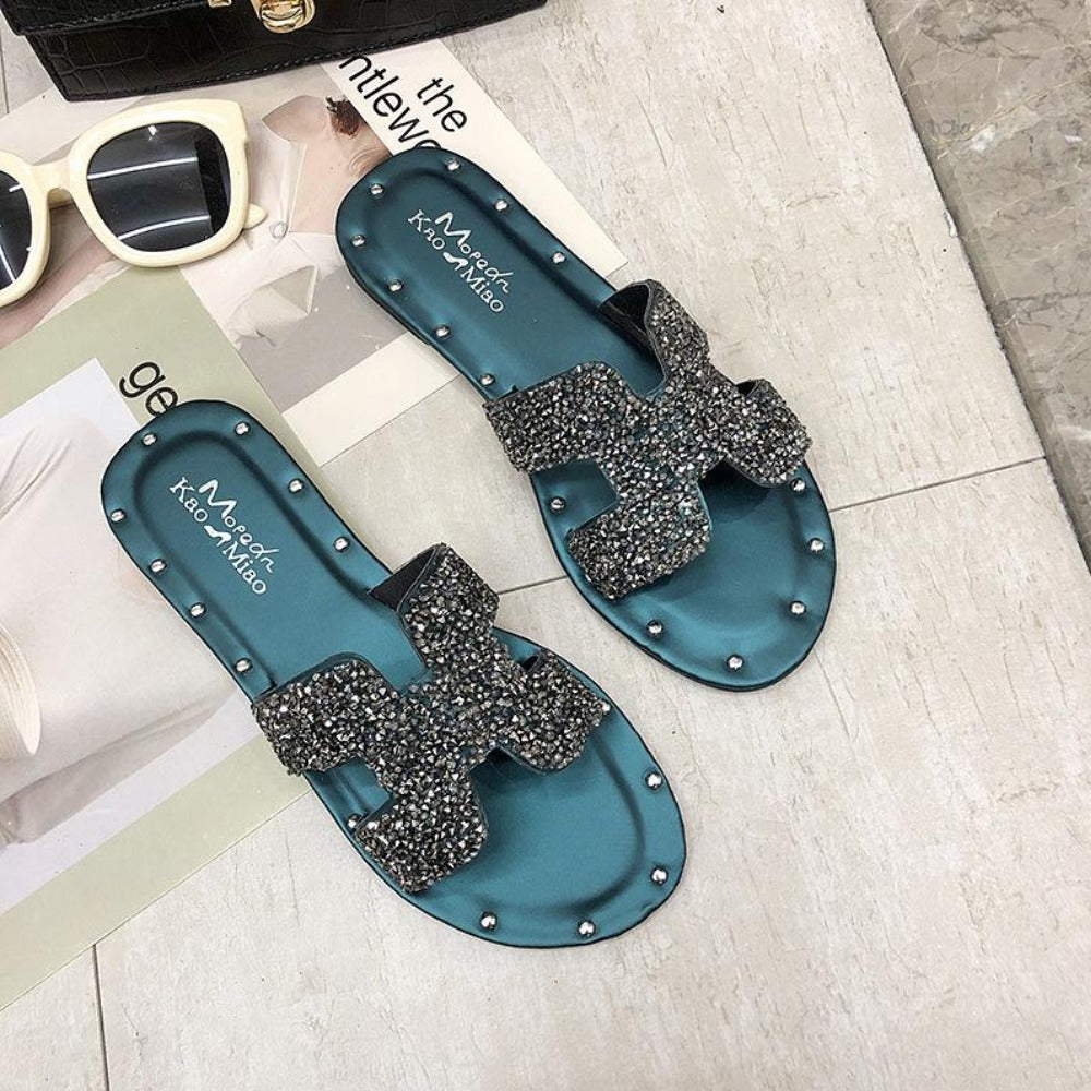 H Shape Flat Beach & Work Wear Sandals for Women