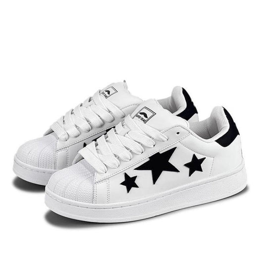 Star Pattern Flat Canvas Sneakers Shoes for Women