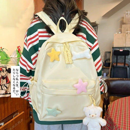 Preppy Star Decor Backpack Bag for Women