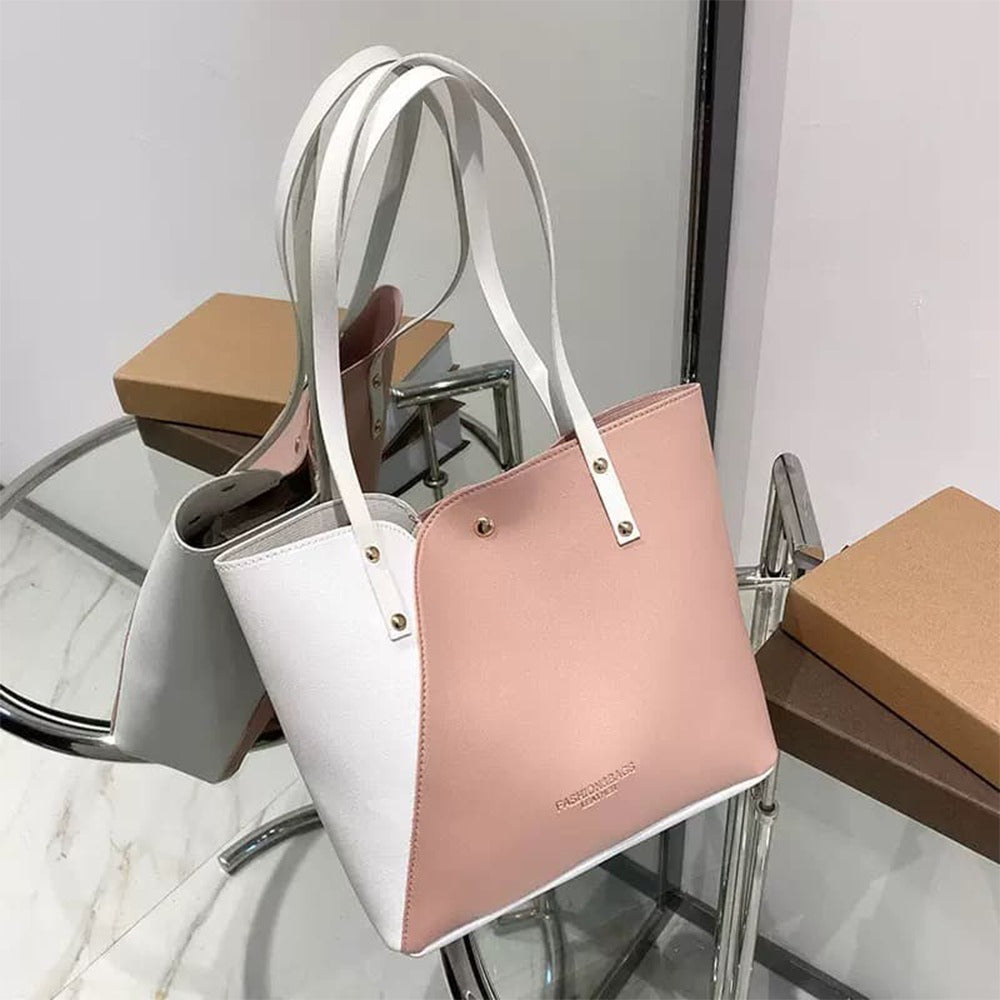 Faux Leather Tote Large Capacity Handbag for Women