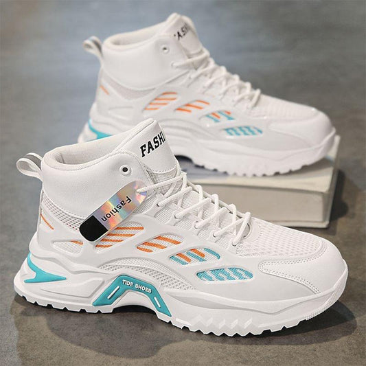 High Top Fashion Color Pattern Casual Sneakers for Men