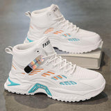 High Top Fashion Color Pattern Casual Sneakers for Men