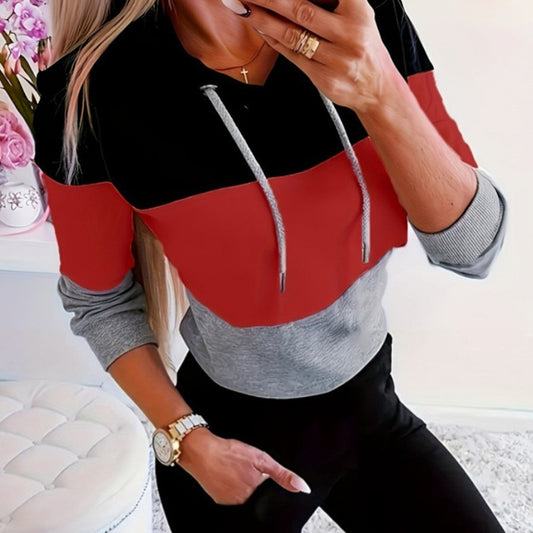 Multicolor Pattern Full Sleeve Warm Hoodies for Women